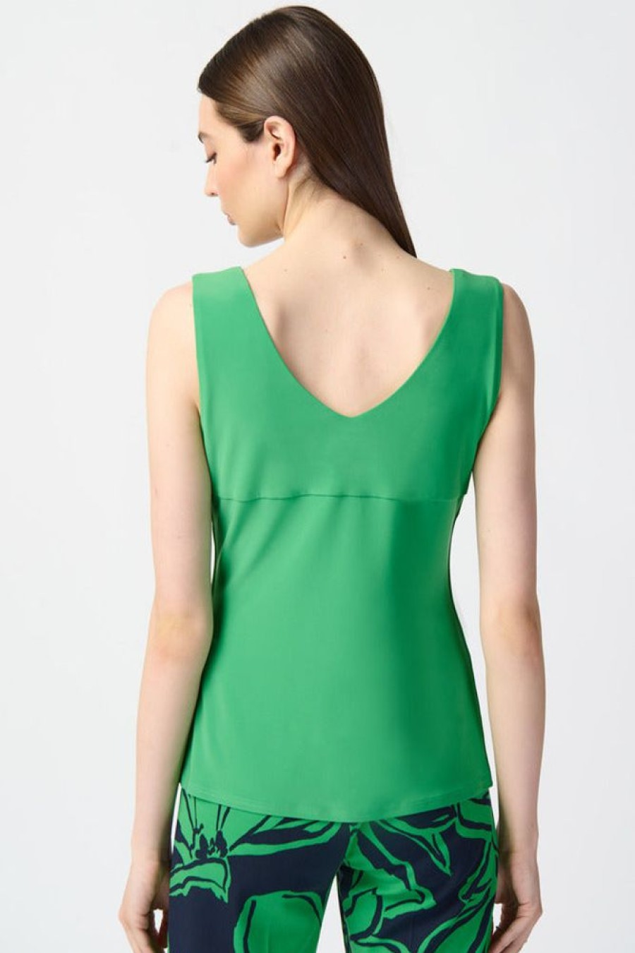 Women JOSEPH RIBKOFF Tops | Joseph Ribkoff- V-Neck Sleeveless Top Island Green