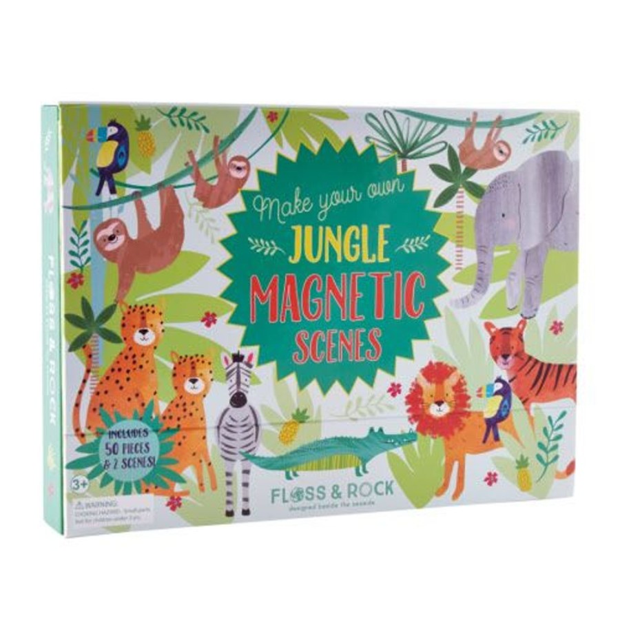 Kid FLOSS & ROCK Toys | Floss & Rock- Jungle Magnetic Play Scenes