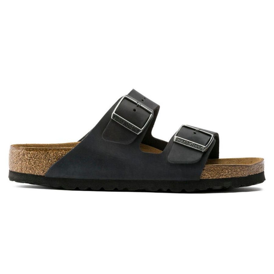 Women BIRKENSTOCK Casual Footwear | Birkenstock- Arizona Soft Footbed Oiled Leather Sandal Black