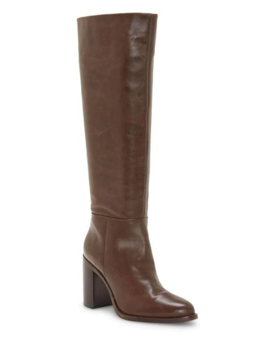 Women VINCE CAMUTO Dress Shoes | Vince Camuto- Women'S Parnela Dress Boot Dk Chocolate