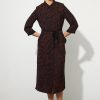 Women JOSEPH RIBKOFF Dresses | Joseph Ribkoff- Animal Print Shirt Dress Brown