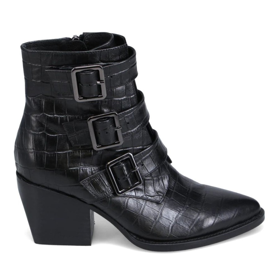 Women DJANGO & JULIET Dress Shoes | Django & Juliette- Women'S Marzena Ankle Boot Black Croc