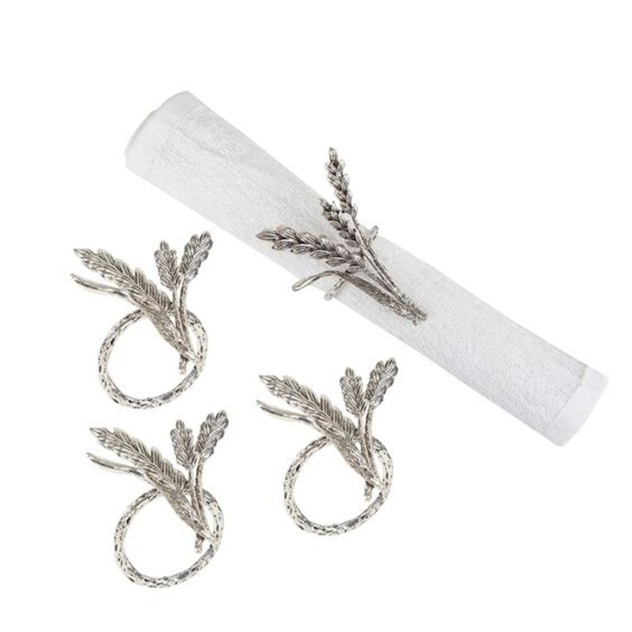 Cottage Kitchen C&F ENTERPRISES Decor | Carol & Frank- Charcoal Wheat Napkin Rings