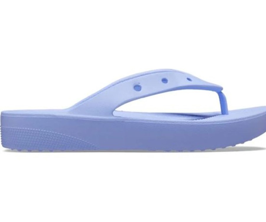 Women CROCS Sandals | Crocs- Women'S Platform Flip Sandal Moon Jelly