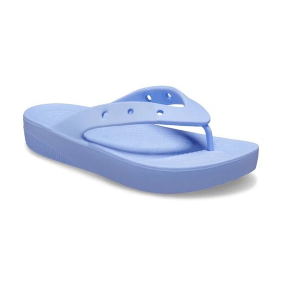 Women CROCS Sandals | Crocs- Women'S Platform Flip Sandal Moon Jelly