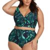 Women ARTESANDS Tops | Artesands- Ladies Palmspiration Cezanne Underwire Swim Top Dark Navy