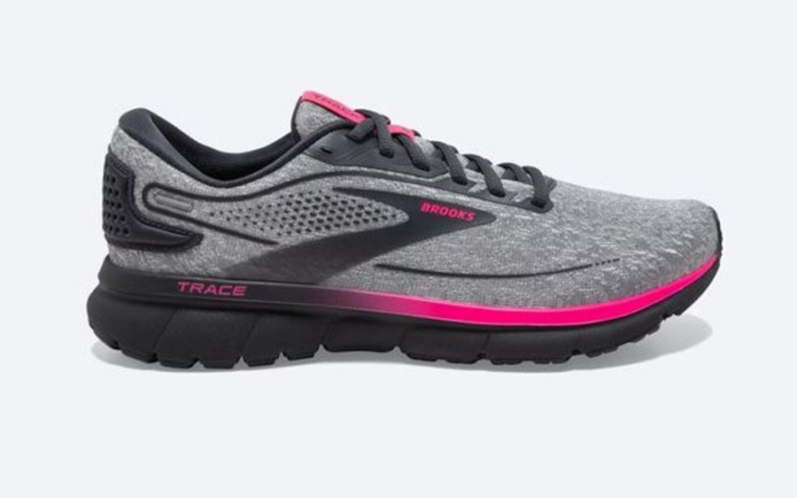 Women BROOKS Athletic Footwear | Brooks- Women'S Trace 2 Athletic Shoe Oyster-Ebony