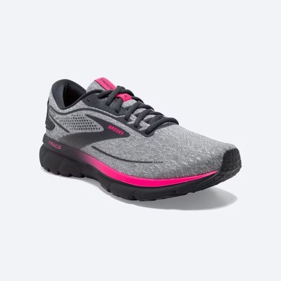 Women BROOKS Athletic Footwear | Brooks- Women'S Trace 2 Athletic Shoe Oyster-Ebony