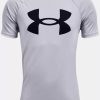 Kid UNDER ARMOUR Tops | Under Armour- Boys' Ua Tech™ Big Logo Short Sleeve Grey