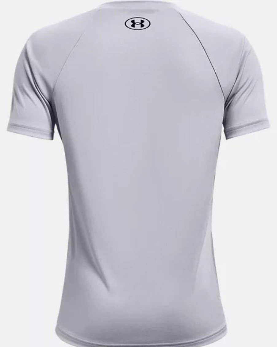 Kid UNDER ARMOUR Tops | Under Armour- Boys' Ua Tech™ Big Logo Short Sleeve Grey