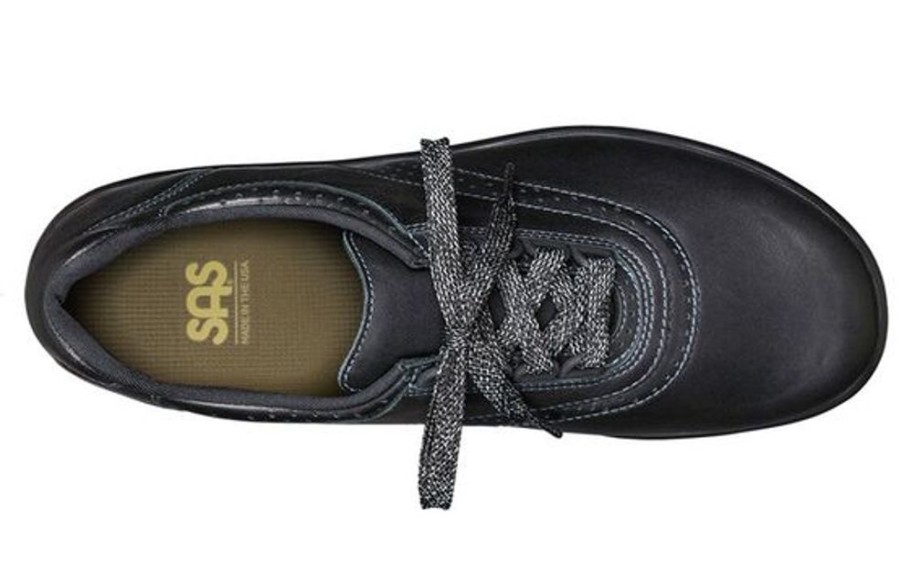 Women SAS Casual Footwear | Sas- Ladies Walk Easy Shoe Black Nubuck