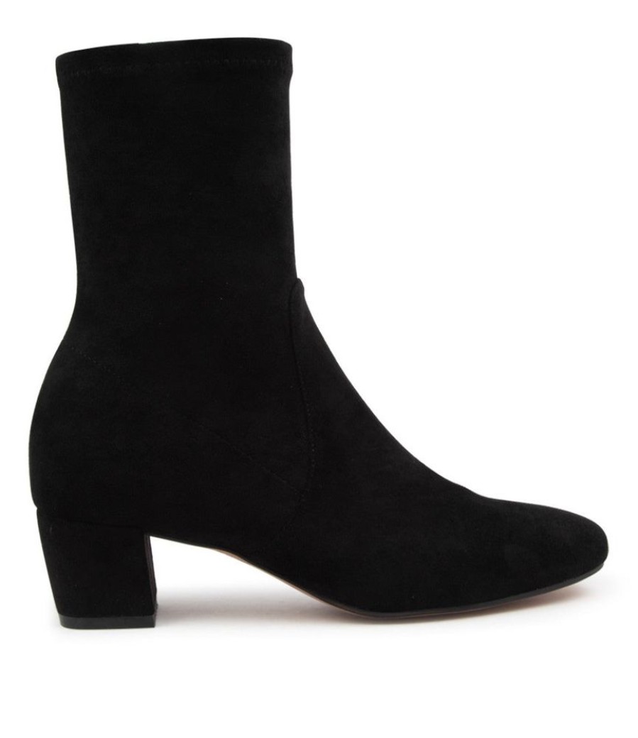 Women DJANGO & JULIET Dress Shoes | Django & Juliette- Women'S Hartful Bootie Blk Microsuede