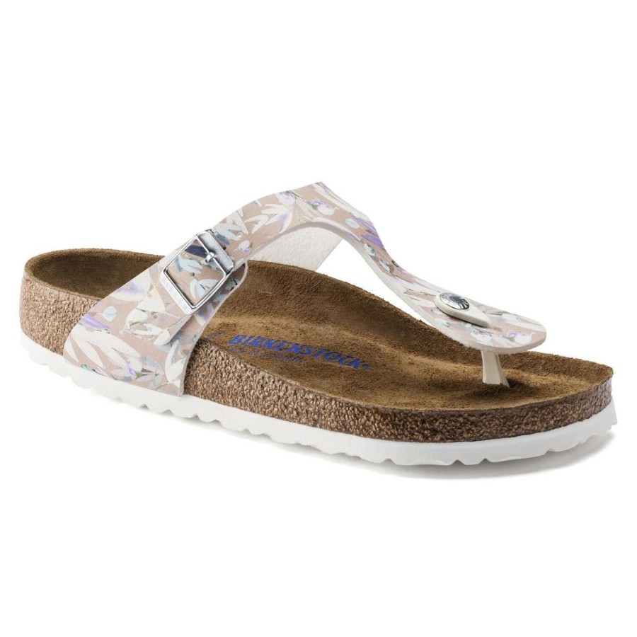 Women BIRKENSTOCK Sandals | Birkenstock- Women Gizeh Soft Footbed Birko-Flor Pink