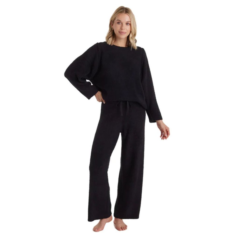 Women SOFTIES Sleepwear & Lounge | Softies- Reverse Seam Marshmallow Crew Neck Lounge Set