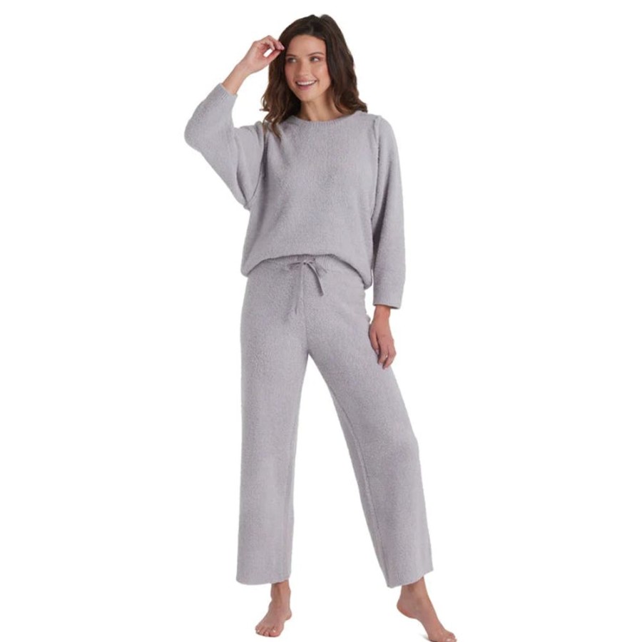 Women SOFTIES Sleepwear & Lounge | Softies- Reverse Seam Marshmallow Crew Neck Lounge Set