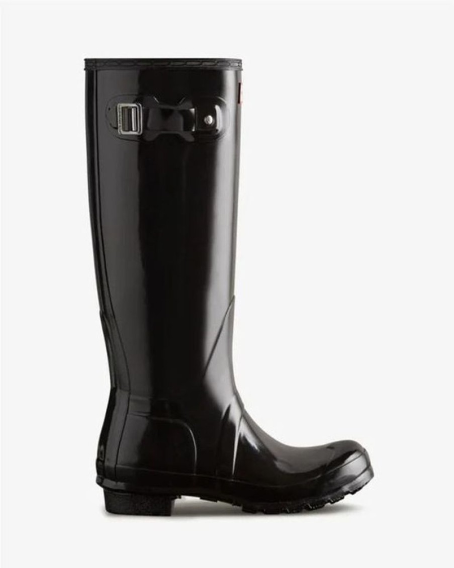 Women HUNTER Casual Footwear | Hunter- Ladies Original Tall Gloss Boot Black