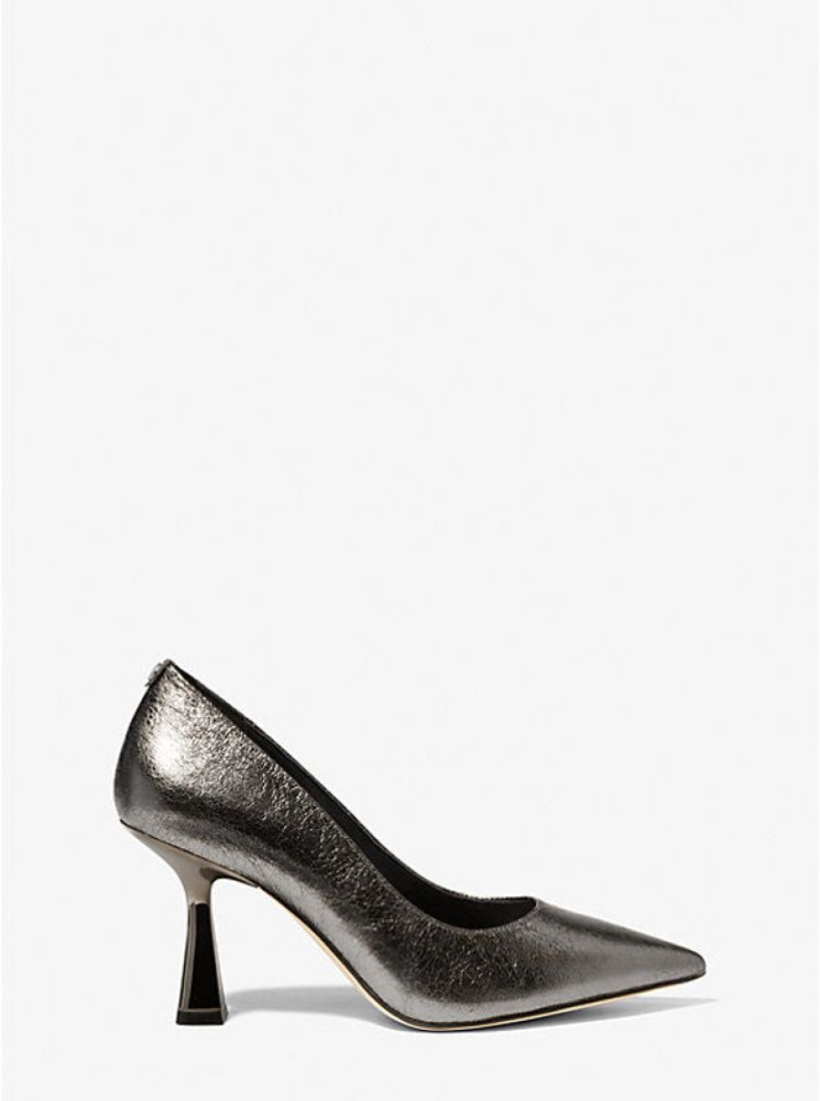 Women MICHAEL KORS Casual Footwear | Michael Kors- Women'S Clara Mid Pump Dress Shoe Anthracite