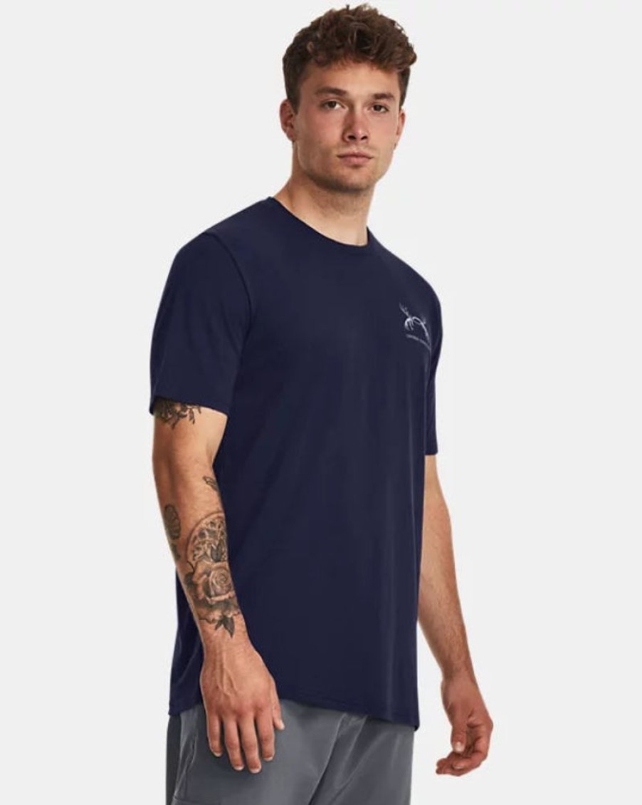 Men UNDER ARMOUR Tops | Under Armour- Men'S Ua Hunt Elk Short Sleeve Navy