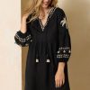 Women TOMMY BAHAMA Dresses | Tommy Bahama- Ladies St. Lucia Linen-Blend Dress Black