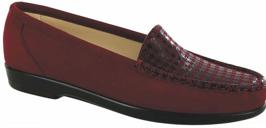 Women SAS Casual Footwear | Sas- Womens Simplify Loafer Red Tetris