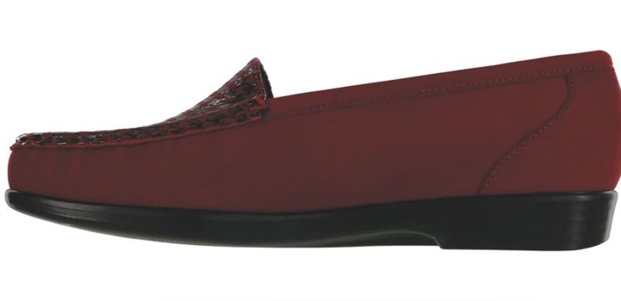 Women SAS Casual Footwear | Sas- Womens Simplify Loafer Red Tetris