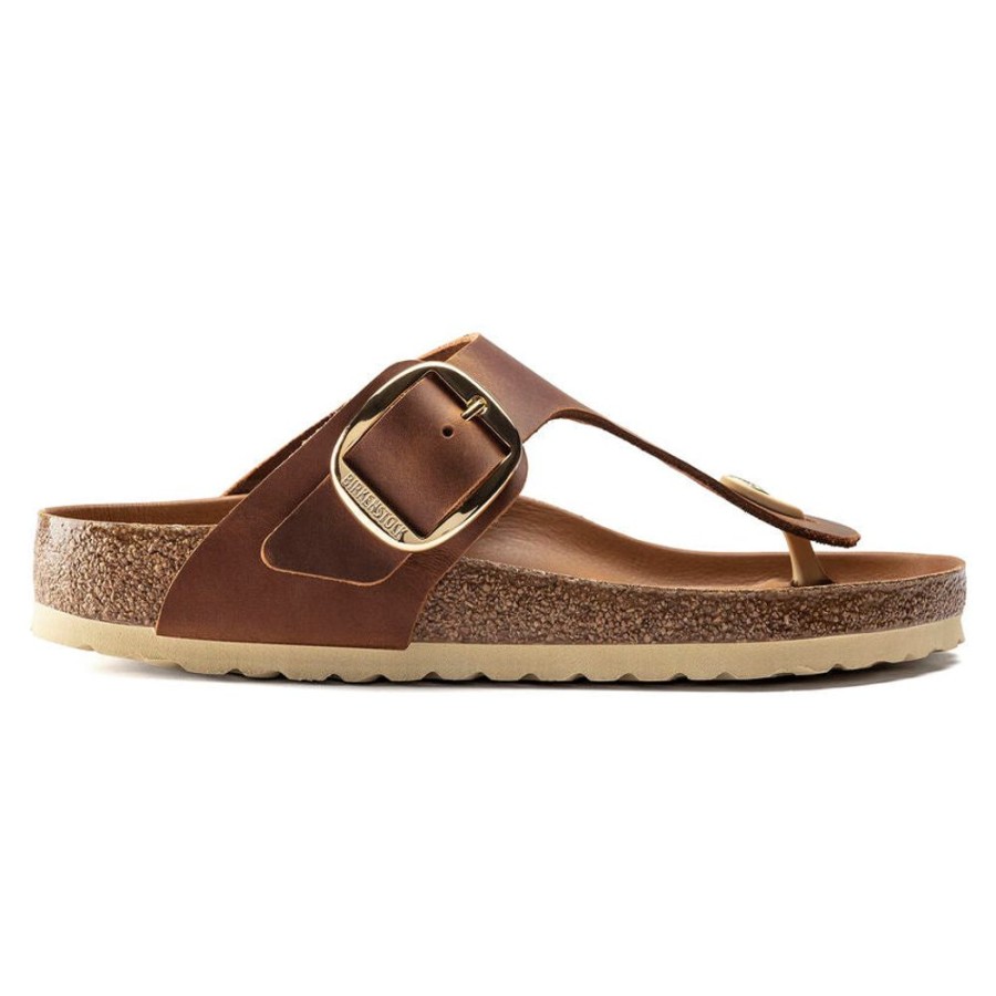 Women BIRKENSTOCK Sandals | Birkenstock- Women'S Gizeh Big Buckle Sandal Cognac