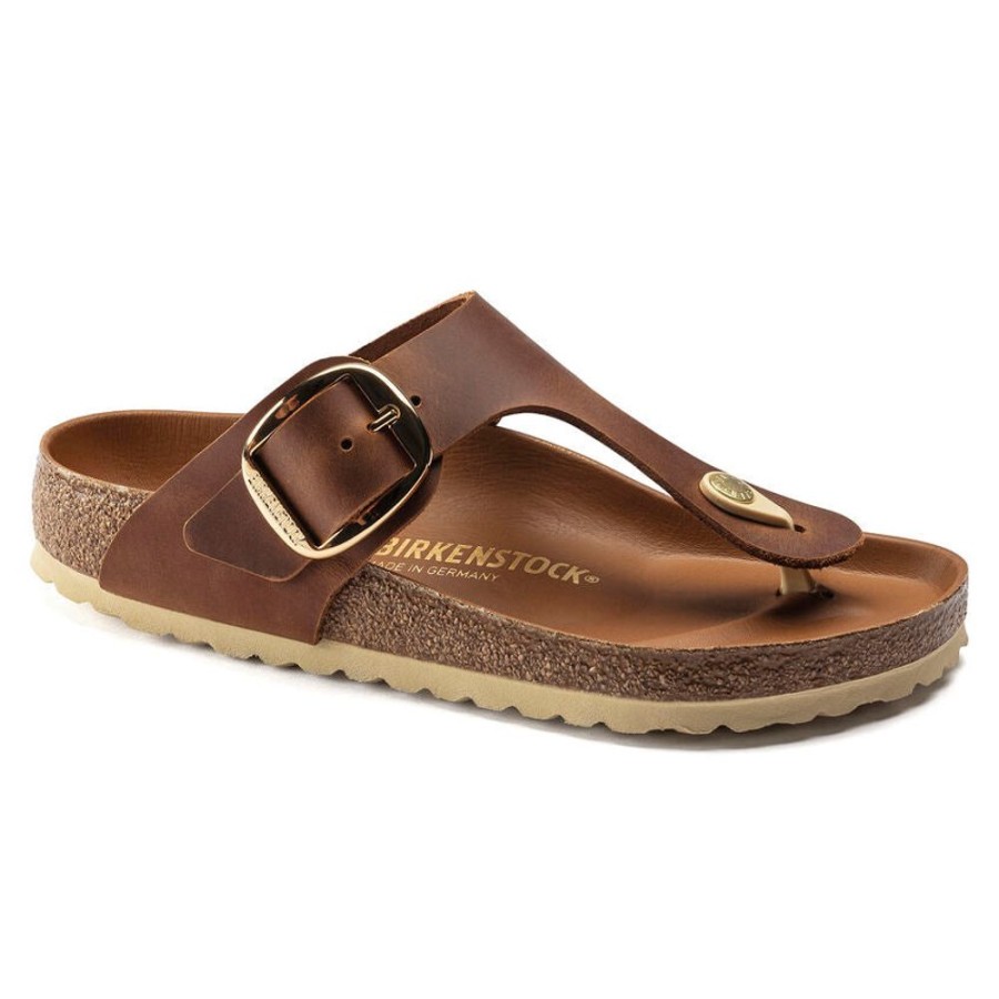 Women BIRKENSTOCK Sandals | Birkenstock- Women'S Gizeh Big Buckle Sandal Cognac