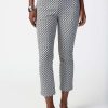 Women JOSEPH RIBKOFF Bottoms | Joseph Ribkoff- Geo Print Capris Black White