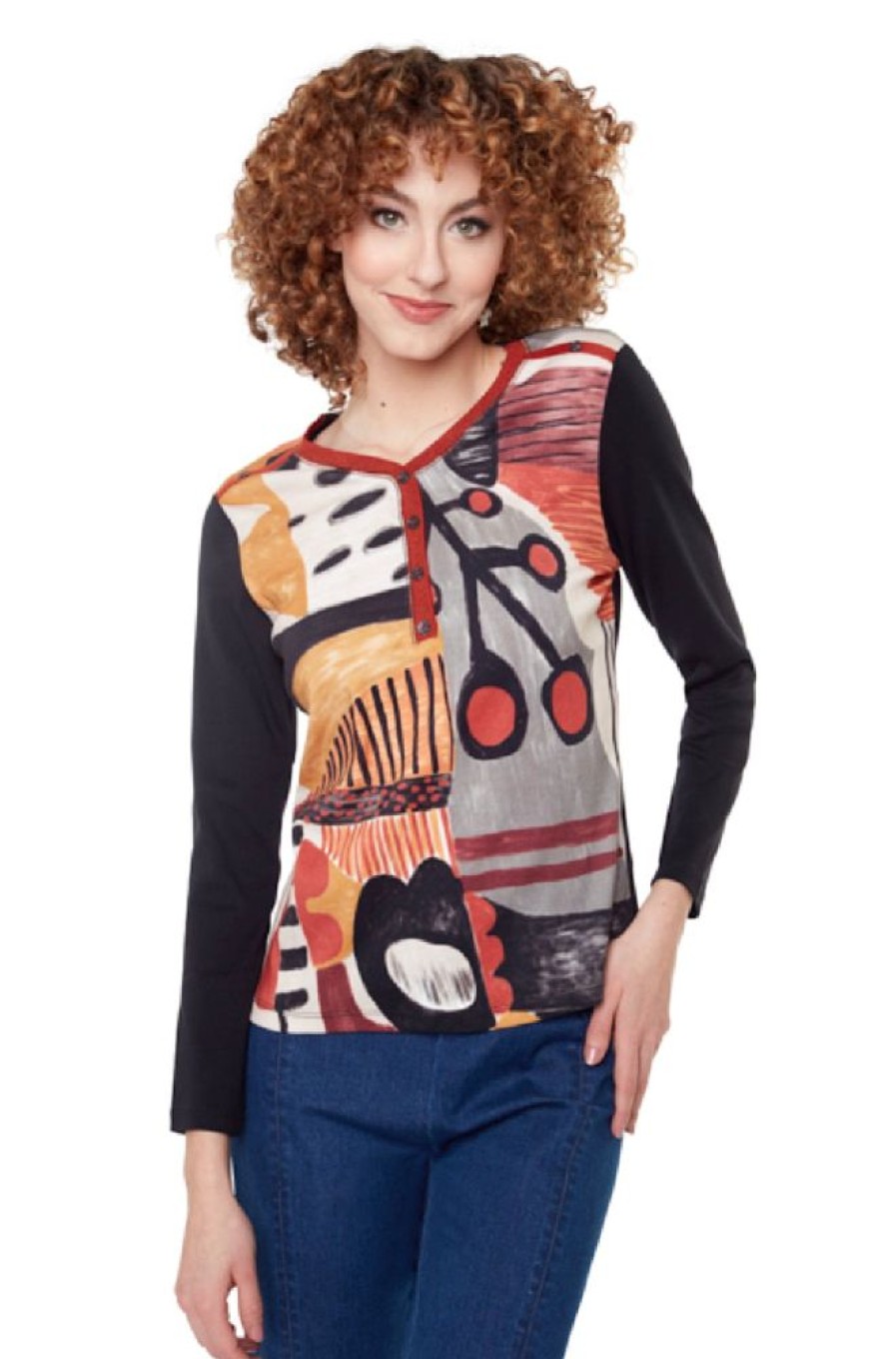 Women CARRE NOIR Tops | Carre Noir- Knit Top 6508 Multi