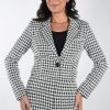 Women FRANK LYMAN Tops | Frank Lyman- Knit Jacket 233279 Black-White