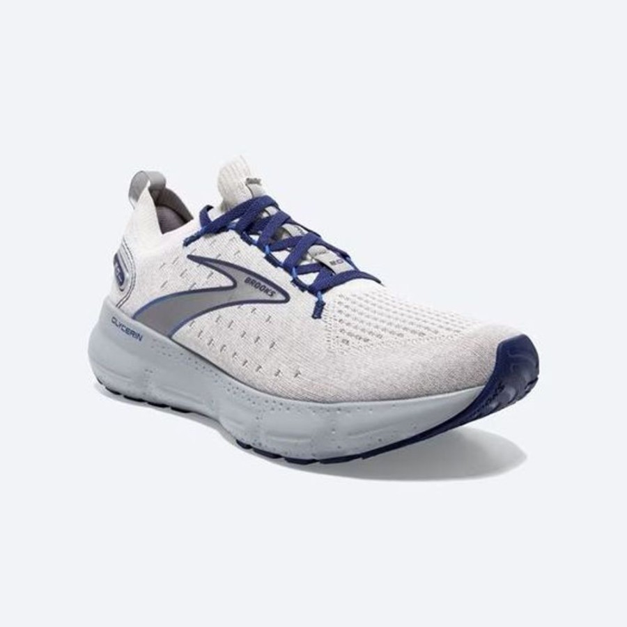 Men BROOKS Sneakers | Brooks- Men'S Glycerin Stealthfit 20 Athletic Shoe Oyster-Alloy