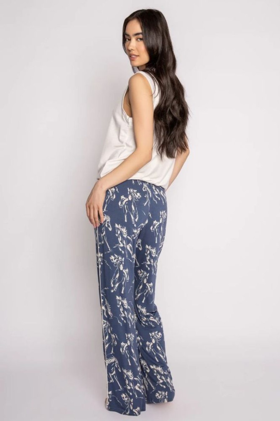 Women PJ SALVAGE Bottoms | P.J. Salvage- Ladies Running Wild Pant Dark Denim