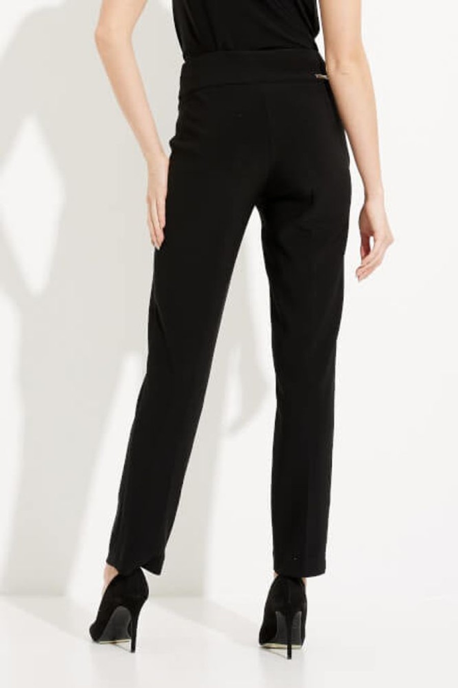 Women JOSEPH RIBKOFF Bottoms | Joseph Ribkoff- Buckle Detail Pant Black