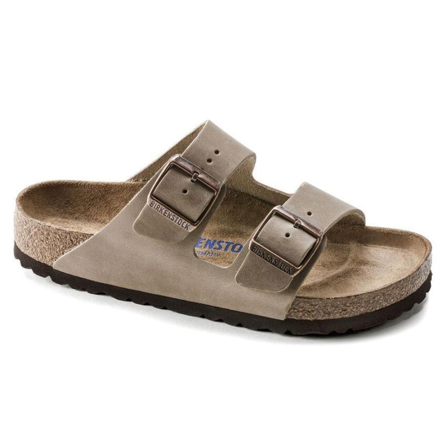 Men BIRKENSTOCK Sandals | Birkenstock- Arizona Soft Footbed Oiled Leather Sandal Tobacco