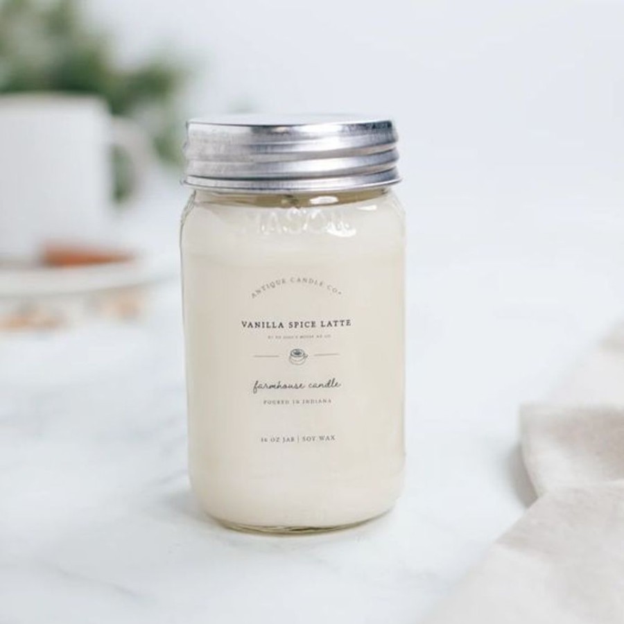 Cottage Kitchen ANTIQUE CANDLE CO Scents | Antique Candle Co- 16 Oz Vanilla Spice Latte