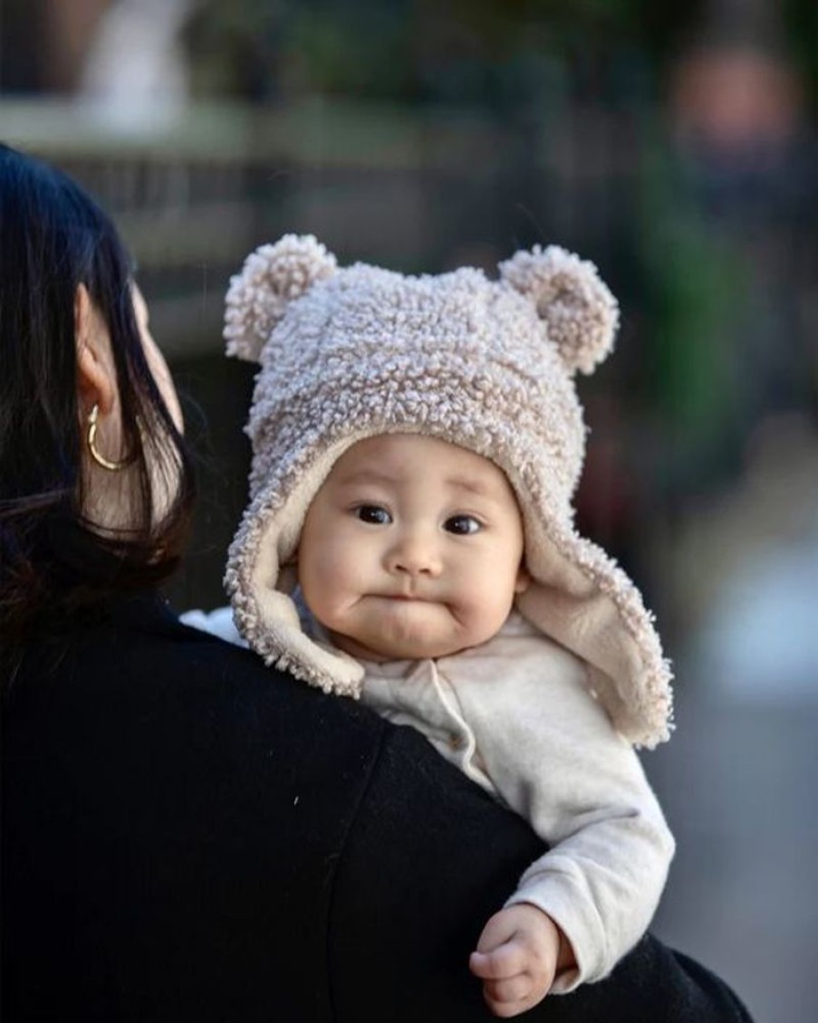 Kid 7AMENFANT Gloves | 7Am Enfant- Baby Cub Set Teddy Oatmeal