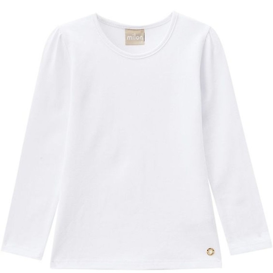 Kid MILON Tops | Milon- Kids Long Sleeve Tee Off White