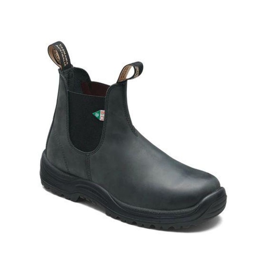 Women BLUNDSTONE Casual Footwear | Blundstone- Women'S Work And Safety Boot Waxy Rustic Black