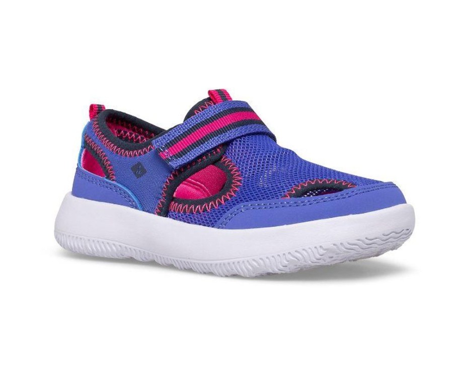 Kid SPERRY Sandals | Sperry- Kids Coastal Break Sandal Blue-Pink