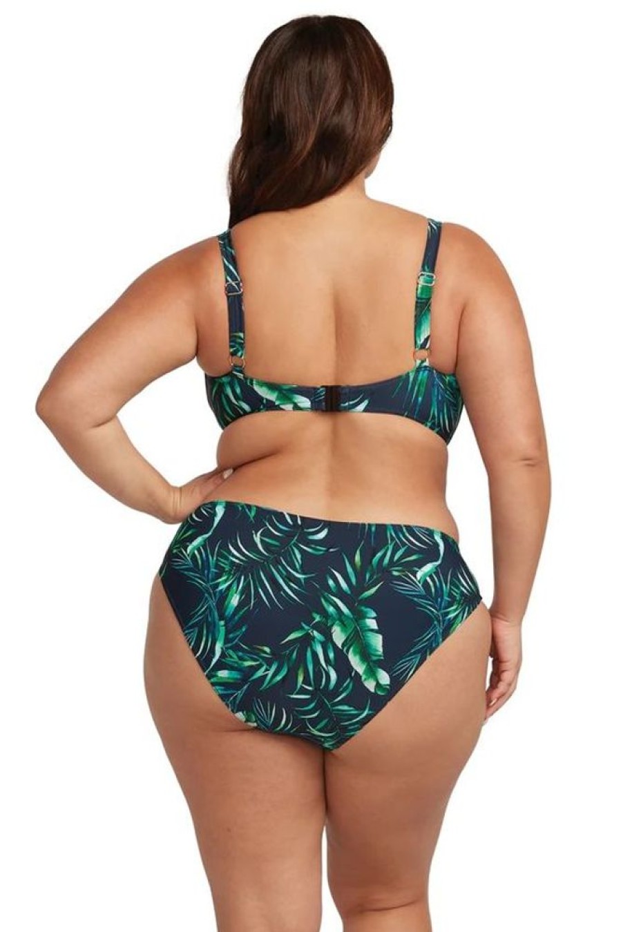 Women ARTESANDS Tops | Artesands- Ladies Palmspiration Delacroix Swim Top Dark Navy