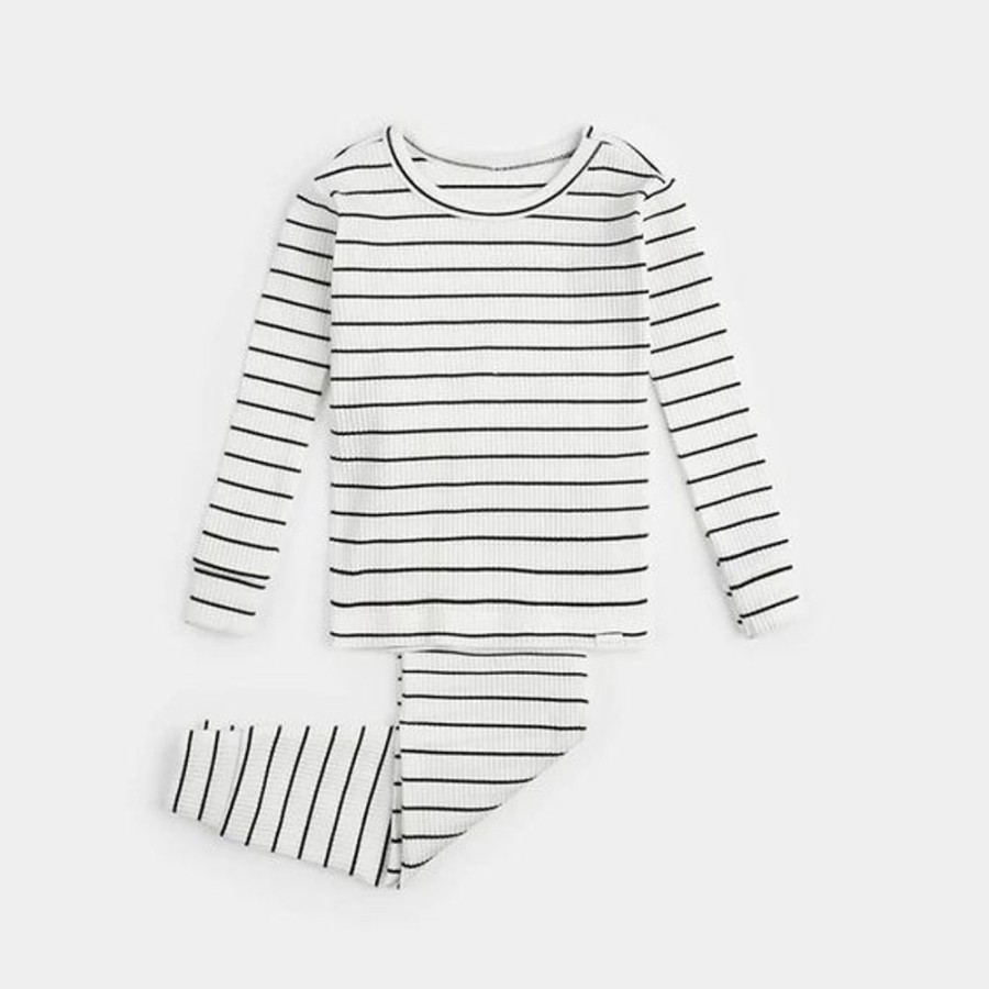 Kid PETIT LEM Sleepwear | Petit Lem- Big Kids Knit Pj Set Off White