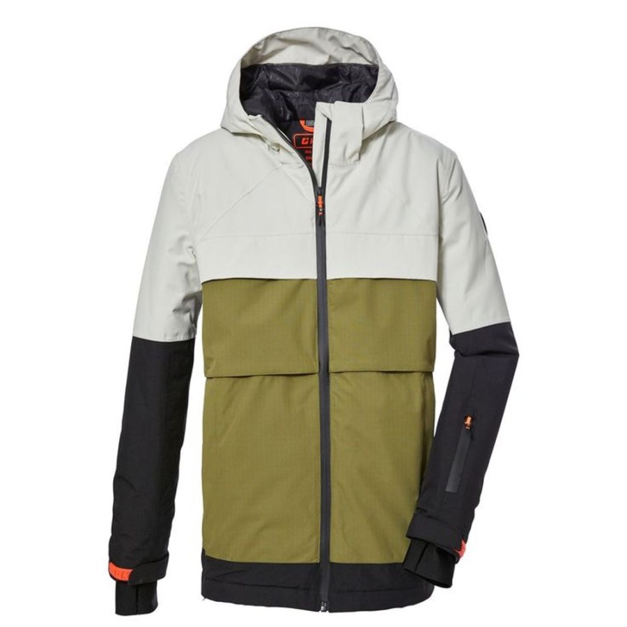 Kid KILLTEC Jackets & Outwear | Killtec- Boys Ksw 126 Ski Jacket Broken White