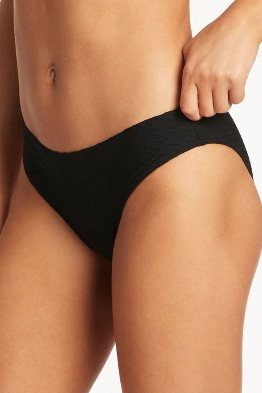 Women SEA LEVEL Bottoms | Sea Level- Ladies Honeycomb Regular Swim Bottom