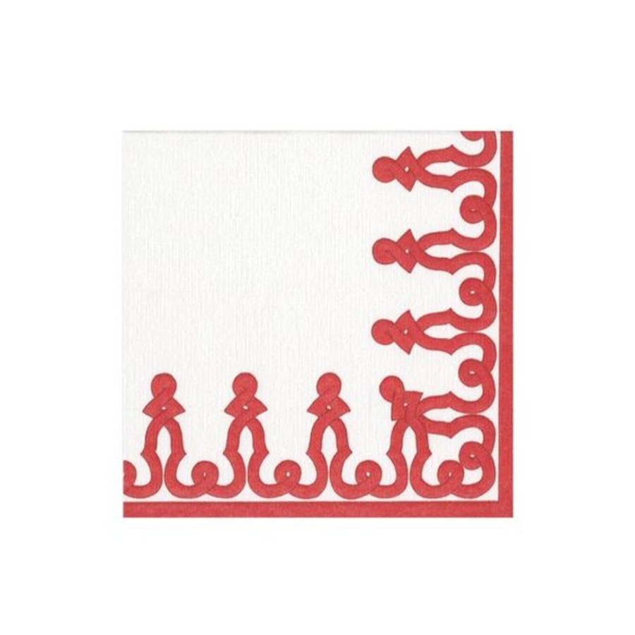 Cottage Kitchen CASPARI Napkins | Caspari- Dessin Passementerie Cocktail Napkin