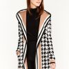 Women FRANK LYMAN Coats & Jackets | Frank Lyman- Tri Tone Houndstooth Jacket Black-Taupe