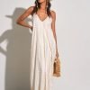 Women ELAN Dresses | Elan- Women'S Cleo Maxi Dress Natural-Gold