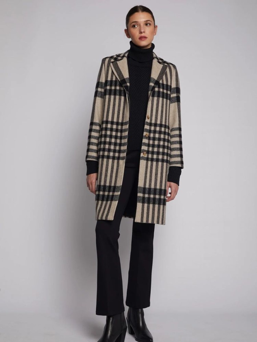 Women VILAGALLO Coats & Jackets | Vilagallo- Emily Coat Black-Beige