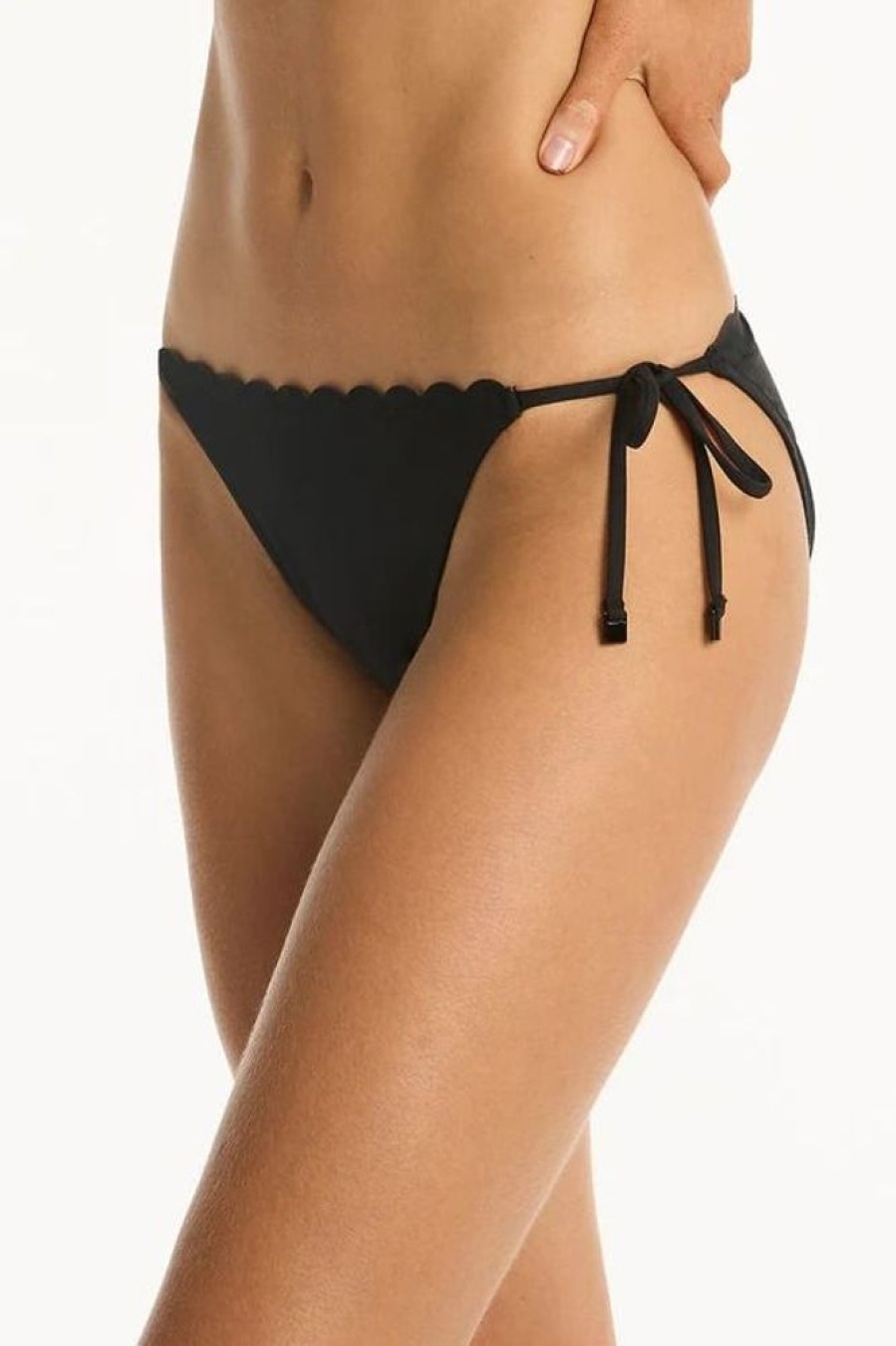 Women SEA LEVEL Bottoms | Sea Level- Ladies Scallop Tie Side Swim Bottom