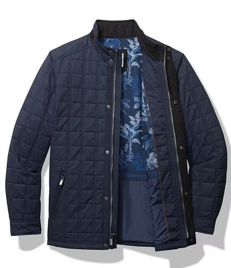 Men TOMMY BAHAMA Coats & Jackets | Tommy Bahama- Mens Bronson Bay Jacket Deep Eclipse