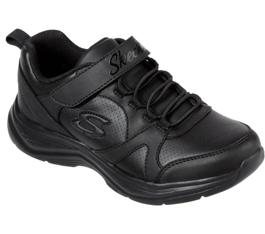 Kid SKECHERS Casual Footwear | Skechers- Kids Glimmer Kicks Shoe Black